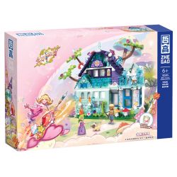 ZHEGAO 921015 BÍ MẬT ĐÁ QUÝ NGÔI NHÀ MA THUẬT bộ đồ chơi xếp lắp ráp ghép mô hình Girl Con Gái 412 khối