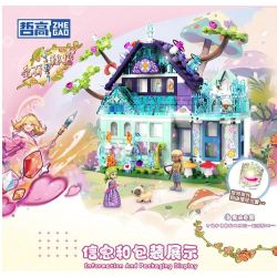 ZHEGAO 921015 BÍ MẬT ĐÁ QUÝ NGÔI NHÀ MA THUẬT bộ đồ chơi xếp lắp ráp ghép mô hình Girl Con Gái 412 khối