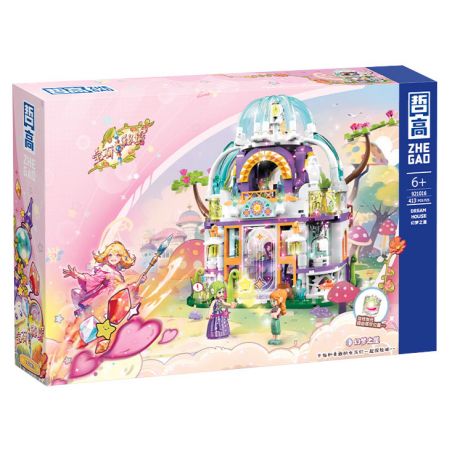 ZHEGAO 921016 BÍ MẬT ĐÁ QUÝ NGÔI NHÀ CỦA NHỮNG GIẤC MƠ bộ đồ chơi xếp lắp ráp ghép mô hình Girl Con Gái 413 khối