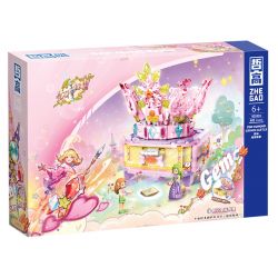 ZHEGAO 921018 BÍ MẬT ĐÁ QUÝ LÂU ĐÀI VƯƠNG MIỆN KIM CƯƠNG HỒNG bộ đồ chơi xếp lắp ráp ghép mô hình Girl Con Gái 405 khối