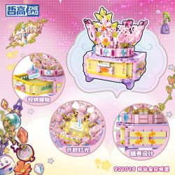 ZHEGAO 921018 BÍ MẬT ĐÁ QUÝ LÂU ĐÀI VƯƠNG MIỆN KIM CƯƠNG HỒNG bộ đồ chơi xếp lắp ráp ghép mô hình Girl Con Gái 405 khối