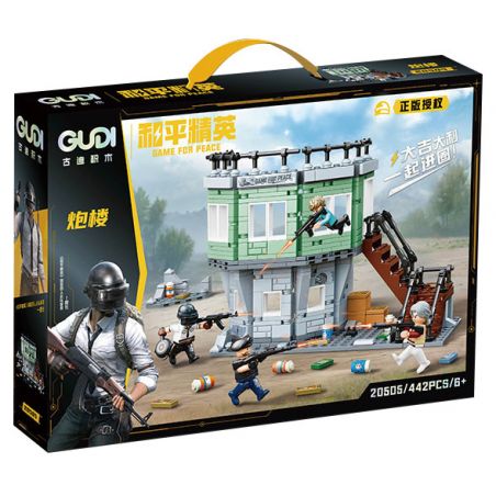GUDI 20505 TINH HOA HÒA BÌNH THÁP SÚNG bộ đồ chơi xếp lắp ráp ghép mô hình Movie & Game GAME FOR PEACE Phim Và Trò Chơi 442 khối