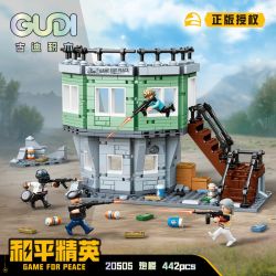 GUDI 20505 TINH HOA HÒA BÌNH THÁP SÚNG bộ đồ chơi xếp lắp ráp ghép mô hình Movie & Game GAME FOR PEACE Phim Và Trò Chơi 442 khối