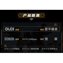 GUDI 20505 TINH HOA HÒA BÌNH THÁP SÚNG bộ đồ chơi xếp lắp ráp ghép mô hình Movie & Game GAME FOR PEACE Phim Và Trò Chơi 442 khối