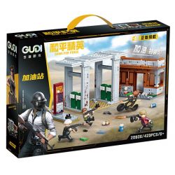 GUDI 20506 TINH HOA HÒA BÌNH TRẠM XĂNG bộ đồ chơi xếp lắp ráp ghép mô hình Movie & Game GAME FOR PEACE Phim Và Trò Chơi 423 khối