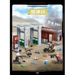 GUDI 20506 TINH HOA HÒA BÌNH TRẠM XĂNG bộ đồ chơi xếp lắp ráp ghép mô hình Movie & Game GAME FOR PEACE Phim Và Trò Chơi 423 khối