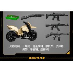 GUDI 20506 TINH HOA HÒA BÌNH TRẠM XĂNG bộ đồ chơi xếp lắp ráp ghép mô hình Movie & Game GAME FOR PEACE Phim Và Trò Chơi 423 khối