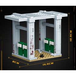 GUDI 20506 TINH HOA HÒA BÌNH TRẠM XĂNG bộ đồ chơi xếp lắp ráp ghép mô hình Movie & Game GAME FOR PEACE Phim Và Trò Chơi 423 khối