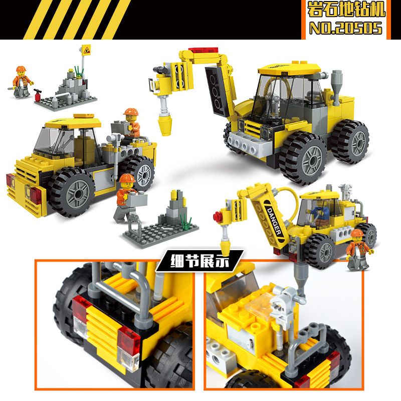 JIESTAR 20505 GIÀN KHOAN ĐÁ bộ đồ chơi xếp lắp ráp ghép mô hình City Thành Phố