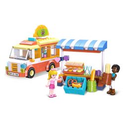 JIESTAR 59235 HƯỚNG DẪN MINH HỌA CUỘC SỐNG ĐÔ THỊ bộ đồ chơi xếp lắp ráp ghép mô hình Girl DREAM TOWN MOBILE BAKERY Con Gái 299 khối