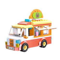 JIESTAR 59235 HƯỚNG DẪN MINH HỌA CUỘC SỐNG ĐÔ THỊ bộ đồ chơi xếp lắp ráp ghép mô hình Girl DREAM TOWN MOBILE BAKERY Con Gái 299 khối