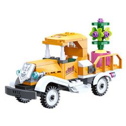 JIESTAR 59238 MINH HỌA CUỘC SỐNG ĐÔ THỊ CỬA HÀNG HOA bộ đồ chơi xếp lắp ráp ghép mô hình Girl DREAM TOWN Con Gái 267 khối