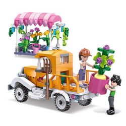 JIESTAR 59238 MINH HỌA CUỘC SỐNG ĐÔ THỊ CỬA HÀNG HOA bộ đồ chơi xếp lắp ráp ghép mô hình Girl DREAM TOWN Con Gái 267 khối