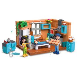 JIESTAR 59248 NHÀ CỦA TÔI BẾP bộ đồ chơi xếp lắp ráp ghép mô hình Girl KITCHEN Con Gái 387 khối
