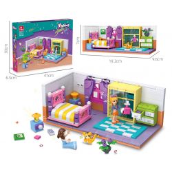 JIESTAR 59249 NHÀ CỦA TÔI PHÒNG NGỦ bộ đồ chơi xếp lắp ráp ghép mô hình Girl BEDROOM Con Gái 402 khối