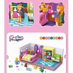 JIESTAR 59249 NHÀ CỦA TÔI PHÒNG NGỦ bộ đồ chơi xếp lắp ráp ghép mô hình Girl BEDROOM Con Gái 402 khối