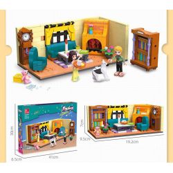 JIESTAR 59249 NHÀ CỦA TÔI PHÒNG NGỦ bộ đồ chơi xếp lắp ráp ghép mô hình Girl BEDROOM Con Gái 402 khối