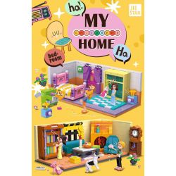 JIESTAR 59250 NHÀ CỦA TÔI PHÒNG KHÁCH bộ đồ chơi xếp lắp ráp ghép mô hình Girl LIVING ROOM Con Gái 451 khối