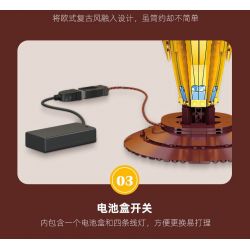 JIESTAR JJ9081 9081 ĐÈN BÀN PHONG CÁCH CHÂU CỔ ĐIỂN bộ đồ chơi xếp lắp ráp ghép mô hình Creator RETRO TABLE LAMP Sáng Tạo 1570 khối