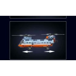 MouldKing 24050 Mould King 24050 MÁY BAY TRỰC THĂNG CÁNH QUẠT ĐÔI bộ đồ chơi xếp lắp ráp ghép mô hình Technic TANDEM ROTOR HELICOPTER Kỹ Thuật Công Nghệ Cao Mô Hình Phương Tiện 270 khối