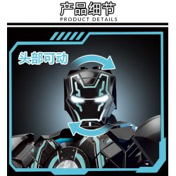 LY 76102 NGƯỜI SẮT MK4 bộ đồ chơi xếp lắp ráp ghép mô hình Super Heroes Siêu Nhân Anh Hùng 1505 khối