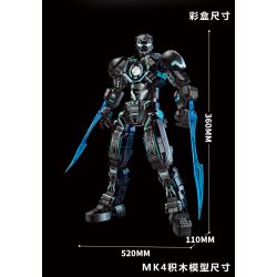 LY 76102 NGƯỜI SẮT MK4 bộ đồ chơi xếp lắp ráp ghép mô hình Super Heroes Siêu Nhân Anh Hùng 1505 khối