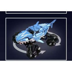 MouldKing 18032 Mould King 18032 XE TẢI QUÁI VẬT BÁNH MEGALODON bộ đồ chơi xếp lắp ráp ghép mô hình Military Army MONSTER TRUCK MEGALODON Quân Sự Bộ Đội 786 khối