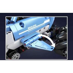 MouldKing 18032 Mould King 18032 XE TẢI QUÁI VẬT BÁNH MEGALODON bộ đồ chơi xếp lắp ráp ghép mô hình Military Army MONSTER TRUCK MEGALODON Quân Sự Bộ Đội 786 khối