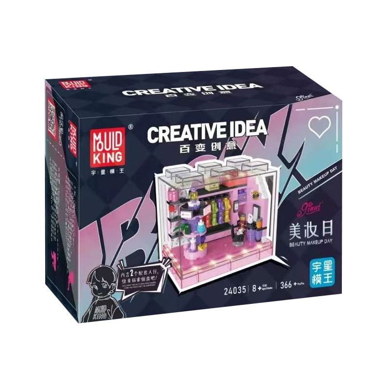 MouldKing 24035 Mould King 24035 NGÀY LÀM ĐẸP bộ đồ chơi xếp lắp ráp ghép mô hình BEAUTY MAKEUP DAY 366 khối