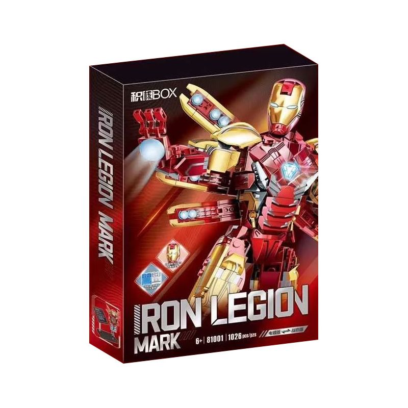 ACCUMULATED CORE 81001 DẤU ẤN QUÂN ĐOÀN SẮT bộ đồ chơi xếp lắp ráp ghép mô hình Super Heroes Siêu Nhân Anh Hùng 1026 khối