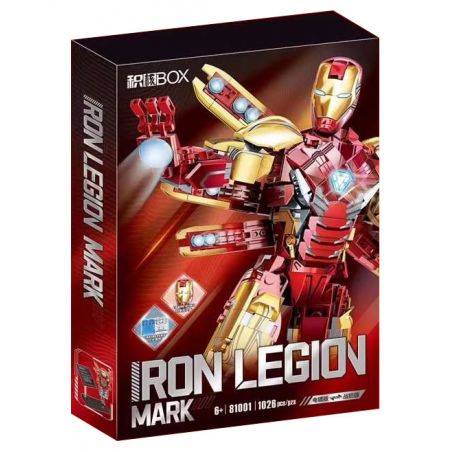 ACCUMULATED CORE 81001 DẤU ẤN QUÂN ĐOÀN SẮT bộ đồ chơi xếp lắp ráp ghép mô hình Super Heroes Siêu Nhân Anh Hùng 1026 khối