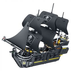 GAOMISI T2073 2073 TÀU CƯỚP BIỂN NGỌC TRAI ĐEN bộ đồ chơi xếp lắp ráp ghép mô hình Pirates Of The Caribbean THE BLACK PEAEL Cướp Biển Vùng Caribe 921 khối