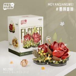 WEILE CREATION 2159 NGÔN NGỮ CỦA HOA KHÔNG NGỦ HỒNG MẶT MỰC bộ đồ chơi xếp lắp ráp ghép mô hình Creator Sáng Tạo 352 khối