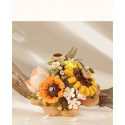 WEILE CREATION 2160 TIẾNG HOA KHÔNG NGỦ TRĂNG THU ĐẦY HƯỚNG DƯƠNG bộ đồ chơi xếp lắp ráp ghép mô hình Creator Sáng Tạo 385 khối