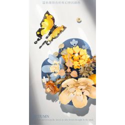 WEILE CREATION 2161 HOA KHÔNG NGỦ SƯƠNG LẠNH BƯỚM bộ đồ chơi xếp lắp ráp ghép mô hình Creator Sáng Tạo 398 khối