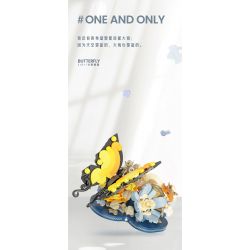 WEILE CREATION 2161 HOA KHÔNG NGỦ SƯƠNG LẠNH BƯỚM bộ đồ chơi xếp lắp ráp ghép mô hình Creator Sáng Tạo 398 khối