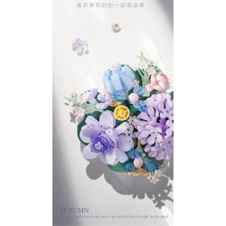 WEILE CREATION 2162 TIẾNG HOA KHÔNG NGỦ LÁ NHỰA RUỒI GÃY bộ đồ chơi xếp lắp ráp ghép mô hình Creator Sáng Tạo 376 khối