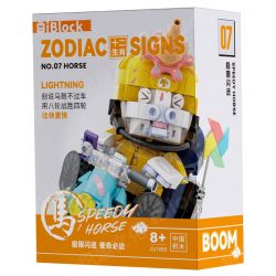 IBLOCK IB1001-7 1001-7 GIAO HÀNG CỰC NHANH WU MA bộ đồ chơi xếp lắp ráp ghép mô hình ZODIAC SIGNS LIGHTING HORSE