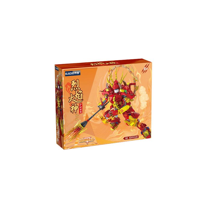KAIDO KD99028 99028 TRUYỀN THUYẾT SHAN HAI JING ZHU RONG THẦN LỬA VÀ BẢO VỆ THẾ GIỚI CHONGLI bộ đồ chơi xếp lắp ráp ghép mô hình