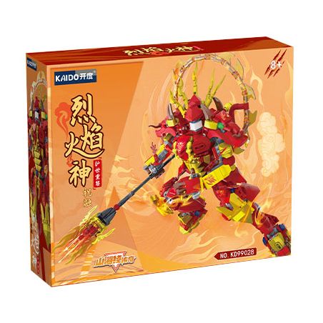 KAIDO KD99028 99028 TRUYỀN THUYẾT SHAN HAI JING ZHU RONG THẦN LỬA VÀ BẢO VỆ THẾ GIỚI CHONGLI bộ đồ chơi xếp lắp ráp ghép mô hình