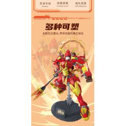 KAIDO KD99028 99028 TRUYỀN THUYẾT SHAN HAI JING ZHU RONG THẦN LỬA VÀ BẢO VỆ THẾ GIỚI CHONGLI bộ đồ chơi xếp lắp ráp ghép mô hình