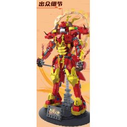 KAIDO KD99028 99028 TRUYỀN THUYẾT SHAN HAI JING ZHU RONG THẦN LỬA VÀ BẢO VỆ THẾ GIỚI CHONGLI bộ đồ chơi xếp lắp ráp ghép mô hình