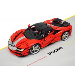 INSPIRE R60001 60001 XE THỂ THAO SF90 tỷ lệ 1:8 bộ đồ chơi xếp lắp ráp ghép mô hình Technic SF90 STRADALE Kỹ Thuật Công Nghệ Cao Mô Hình Phương Tiện 4100 khối