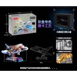 WANGAO 288005 TÀU CON THOI XUYÊN QUA CÁC VÌ SAO VÀ GIẤC MƠ CỦA BẦU TRỜI ĐẦY bộ đồ chơi xếp lắp ráp ghép mô hình 411 khối