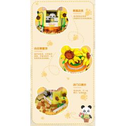 ZHEGAO 663012-2 CỬA HÀNG HOA PANDA HƯỚNG DƯƠNG bộ đồ chơi xếp lắp ráp ghép mô hình PANDA FLOWER SHOP SUNFLOWER 505 khối