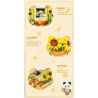 ZHEGAO 663012-2 CỬA HÀNG HOA PANDA HƯỚNG DƯƠNG bộ đồ chơi xếp lắp ráp ghép mô hình PANDA FLOWER SHOP SUNFLOWER 505 khối