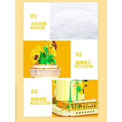 ZHEGAO 663012-2 CỬA HÀNG HOA PANDA HƯỚNG DƯƠNG bộ đồ chơi xếp lắp ráp ghép mô hình PANDA FLOWER SHOP SUNFLOWER 505 khối