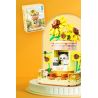 ZHEGAO 663012-2 CỬA HÀNG HOA PANDA HƯỚNG DƯƠNG bộ đồ chơi xếp lắp ráp ghép mô hình PANDA FLOWER SHOP SUNFLOWER 505 khối