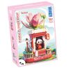 ZHEGAO 663012-4 NGƯỜI BÁN HOA GẤU TRÚC bộ đồ chơi xếp lắp ráp ghép mô hình PANDA FLOWER SHOP LOTUS 505 khối