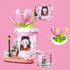 ZHEGAO 663012-4 NGƯỜI BÁN HOA GẤU TRÚC bộ đồ chơi xếp lắp ráp ghép mô hình PANDA FLOWER SHOP LOTUS 505 khối